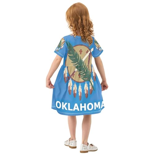 Toddler Girls' Dresses 2t Oklahoma State Flag Summer Clothes Funny Cute Dresses Little Girl3