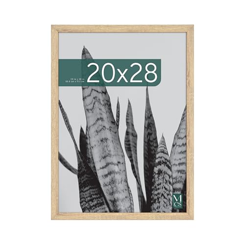 MCS Studio Gallery 20x28 Poster Frame Natural Woodgrain, Vertical & Horizontal Wall Hanging Large Picture Frame for Photos, Posters & Art Prints (1-Pack)