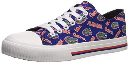 FOCO Florida Gators NCAA Womens Low Top Repeat Print Canvas Shoes - 8
