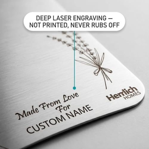 Image of Herrlich Homes 304 Stainless Steel Customize Rectangle Chopping Board for Kitchen | 35 x 25 cm | Customization Name /Text | with Gifting Packaging | Large