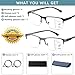 Multifocus Reading Glasses Men,Bifocal No Line Progressive Multifocal Readers,Large Clear Top Multi focals Transition Eyeglasses,Wide Cheaters Anti Blue Light Computer Half Frame 2 Packs Plus +2.0