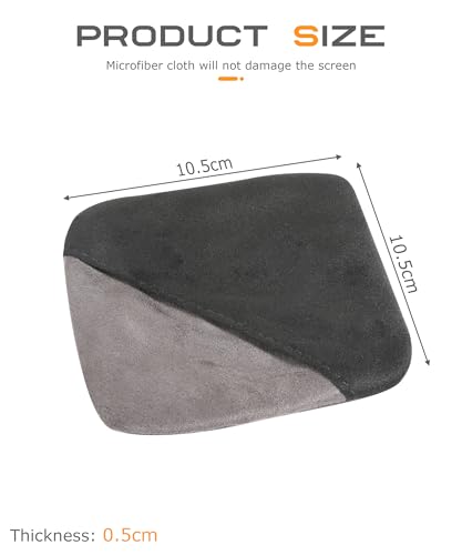 SCUARI Car Screen Cleaner,Touch Screen Cleaner for Car,Car Accessories Car Screen Wipes,Foldable Car Screen Cleaner Cloth,Square Microfiber Auto Screen Cleaning Pad,Fit for Car Dashboard LCD Display