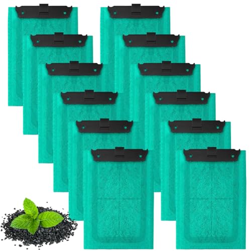 LUPATDY Lot de 12 cartouches filtrantes de rechange en carbone pour aquarium Tetra EasyCrystal 250, pour EasyCrystal FilterBox 300, avec charbon actif et...