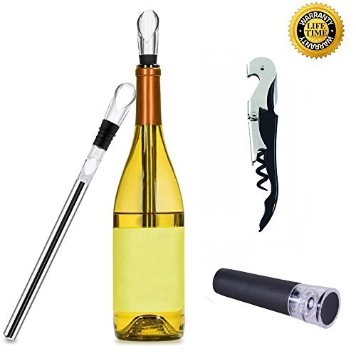Buy Wine Chiller Stick ROSIMO 3 in 1 Stainless Steel Bottle Chilling Wand Freezer Accessories
