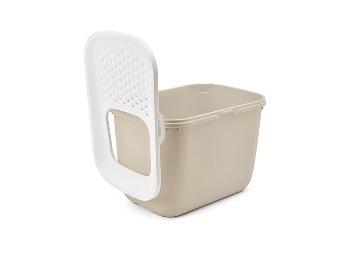 SAVIC Katzentoilette Hop In mit Einstieg von oben beige-weiss