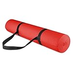 Fitvids All Purpose 1/4-Inch High Density Anti-Tear Exercise Yoga Mat with Carrying Strap, Multiple Colors