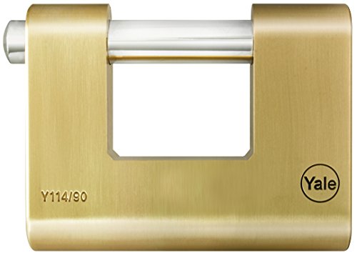 YALE Y114/90/127/1 Luchetto Rettangolare Ottone mm90, 90 mm
