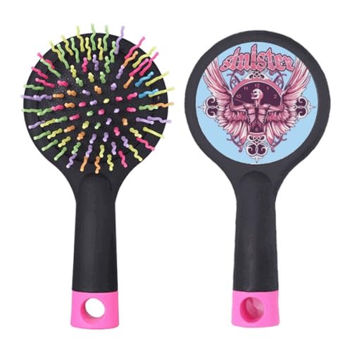 Brosse à cheveux démêlante grand format avec coussin pneumatique imprimé