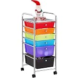 Sapodilla 6 Storage Drawer Cart Rolling Organizer Cart for Tools Scrapbook Paper Home Office School