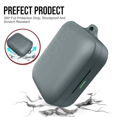 Image of Soft Silicone Case Cover for Realme Buds Air 7 | 7 Pro (Moss Green)