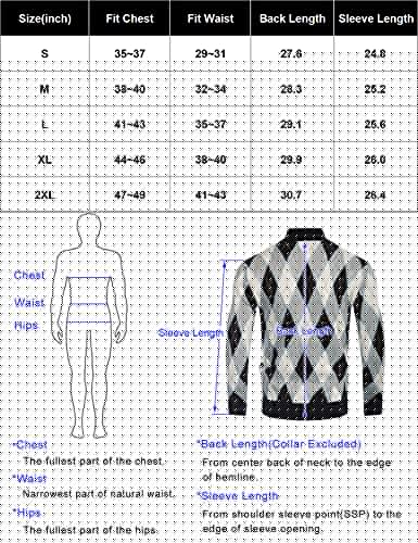 Pj Paul Jones Men's Slim Fit Turtlenecks Rhombus Long Sleeve Casual Pullover Sweater M Orange #TOP6