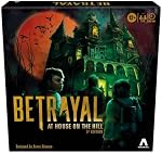 Jeu de Société Hasbro Gaming Avalon Hill Betrayal at The House on The Hill 3ème Édition, Jeu de Société Coopératif, À partir de 12 ans, 3-6 Joueurs, 50 Scénarios Glacants