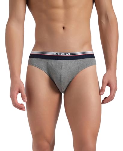 Image of Jockey US49 Men Super Combed Cotton Solid Brief with Ultrasoft Waistband