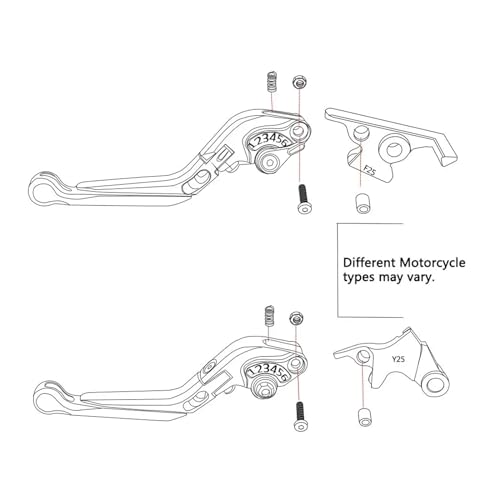 Levier d'embrayage de frein CNC moto haute finition aluminium réglable pour NINJA400 PP16 - 2