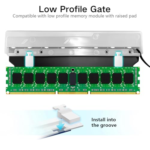 Image of ZORBES Desktop RAM Heatsink ARGB Aluminum Alloy Memory Heat Spreader 5V 3-Pin Addressable RGB, Motherboard Sync RAM Cooler for DDR4 /DDR5 Gaming PC Builds, 14x8x1.5cm