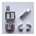2 sets silver #8 metal zipper head box zipper sliders retainer insertion pin easy for zipper repair,Zipper Repair Kit (#8)