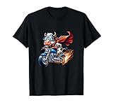 Motorrad Abenteuer Kuh Superheld Cartoon