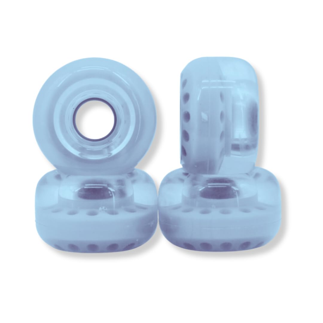 BTFL Outdoor Roller Skate Wheels Light Blue – 4-Pack of 38mm x 62mm 80A | Flow Recreational Roller Skate Wheels for Park Ramps Street Bowls Outdoor Quad Skating
