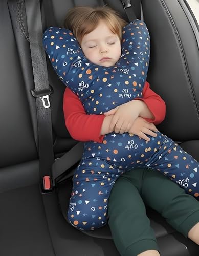 Image of X Shape Travel Pillow - Neck & Head Support Cushion for Airplane, Car, Train & Office - Comfortable Travel Neck Pillow for Sleeping - Compact Portable Neck Pillow for Adults & Kids