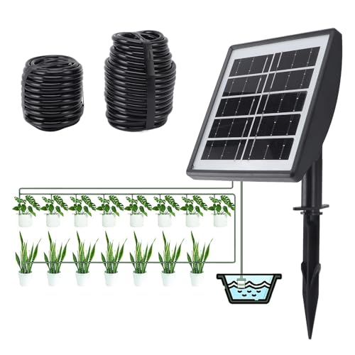 GOWENIC Drip Irrigation System Solar Powered, Irrigation System for Garden Accurate timed Watering Mode, Solar Drip Irrigation System Sturdy and Easy to get Water for Potted Plants, GOWENICbyk4q96shv