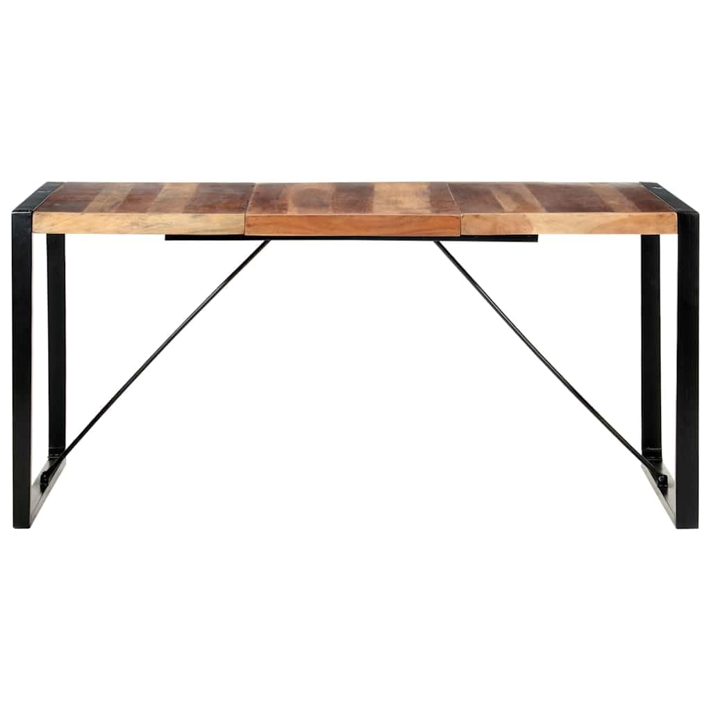 Tavolo da Pranzo in Legno Massello di Acacia 160x80x75 cm con Gambe