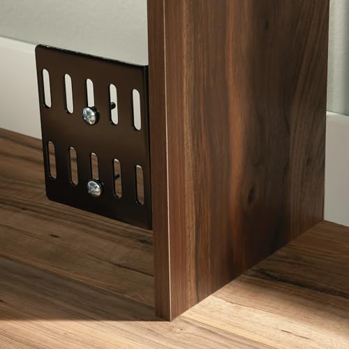 Image of Sauder River Ranch Full /Queen Bookcase Headboard, in Grand Walnut Finish