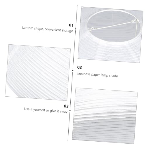 Lámpara de papel estilo japonés color blanco para decoración de dormitorio 4