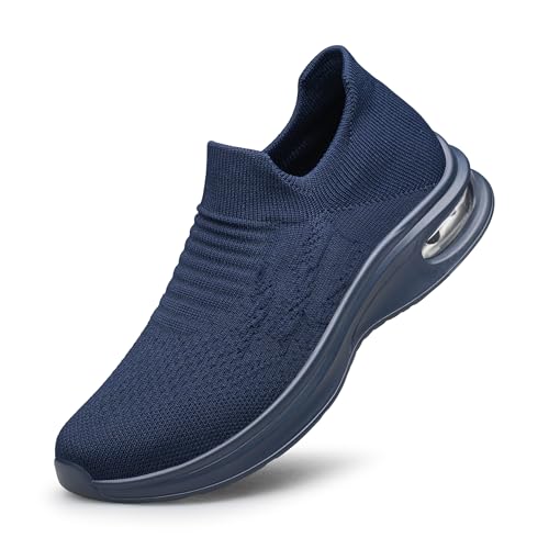 Image of vibdiv Shoes for Men Sock Sneakers Pull-on Casual Lightweight Breathable Comfortable