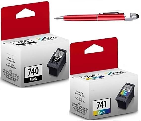 STANDARD PRINT INFOTECH 740 & 741 Ink Cartridge 3in1 Multi-Function Mobile Phone Stand, Stylus Pen, Anti-Metal Texture Rotating Ballpoint Pen (Very Colors) Compatible with Canon Printer (740-741)