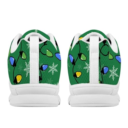 Image of GIFTPUZZ Mens Lace Up Athletic Trainers Running Sneakers Wedge Breathable Gym Lightweight Sports Tennis Shoes