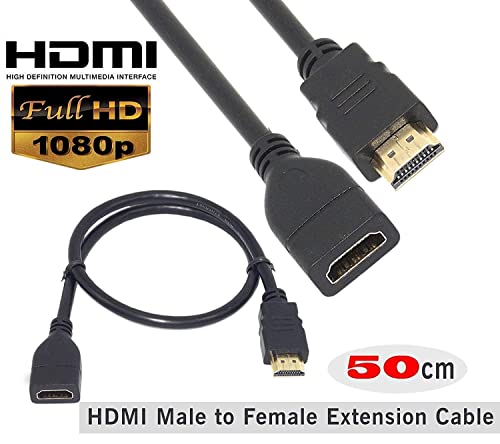 Image of 1m High Speed HDMI Male to Female Extension Cable HDMI Extender for fire tv Stick, Laptop /PC, LCD /LED TV, Xbox, PS3 /PS4- Black