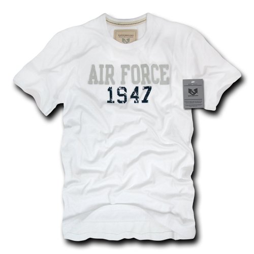 Rapiddominance Air Force Seal Beach Applique Tee, White, Large