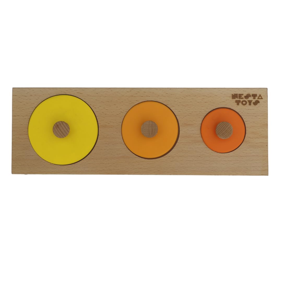 Montessori Early Math Jumbo Knob Puzzle - Circle Seriation Puzzle | Educational Shapes Puzzles for Baby (B0CG21C7NF) Amazon Price History, Amazon Price Tracker