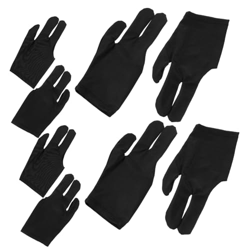 GAROZATION 4 Pairs Billiard Gloves Breathable Mesh Pool Gloves Elastic Billiards Glove for Men and Comfortable