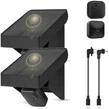 Solar Panel Charger Mount Compatible with Blink Camera Outdoor 44th Gen/Outdoor3rd Gen XT3/XT2/XT Camera, Blink Solar Panel with Built-in Battery, IP67 WaterproofCamera not Included,2 Pack