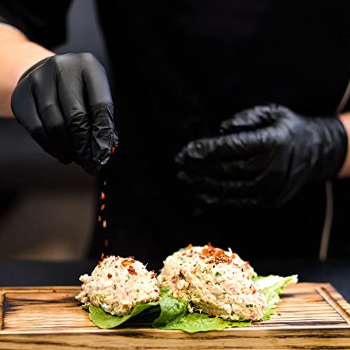 Nitrile Gloves Mechanic Gloves Disposable Black Food Handling Gloves 5 Mil Latex Free Powder Free Work Gloves For Salon Tattoo Cleaning Cooking Painting Medium 100 Count #TOP6