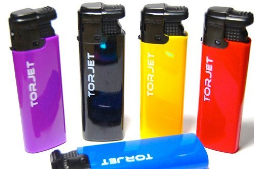 Torjet Cigar Wind Proof Jet Flame Electronic Lighter - 5 Lighters in 5 Colors by Trendz