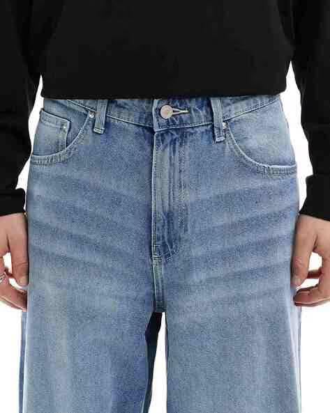 Image of M Q Denim Men Loose Fit Denim Jeans | Whisker Spray | Mid Rise & Pure Cotton | Daily Casual Wear