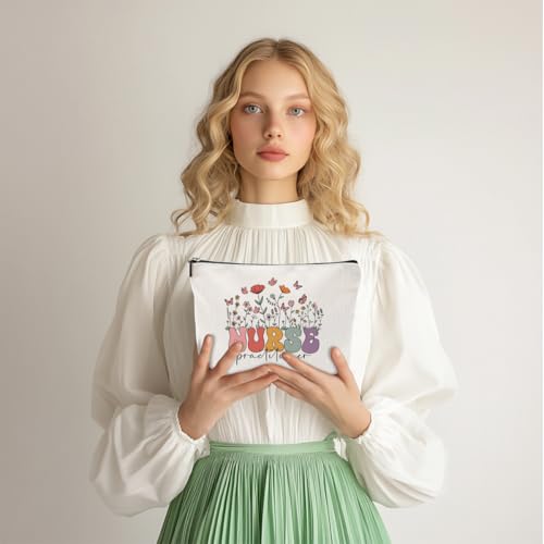 Nurse Practitioner Gifts for women Makeup Bag Nursing Cosmetic Bag Accessories Appreciation Gifts for Women Nurses Coworkers Graduation Birthday Survival Kit Makeup Travel pouch4