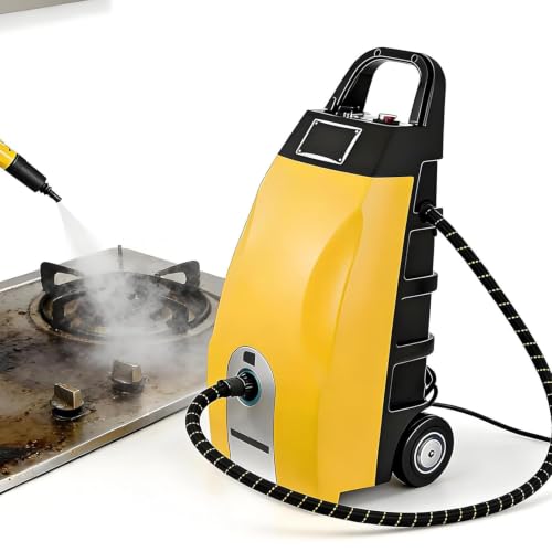 Multi High Temp Steam Engine Cleaner 3000w, Commercial Grade Steamer with 6 Accessories & 3.5l Large Tank, Washer 20s Fast Heat for Home Car Ac Yellow