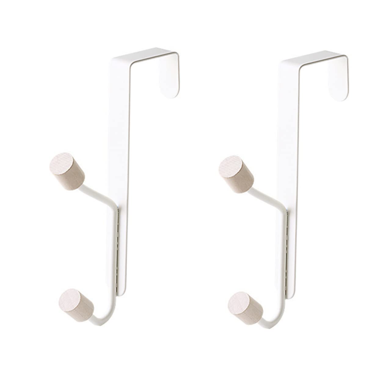 CIYODO 2pcs Shelf Cabinet Hooks Over Door Towel Hooks Door Towel Racks for Bathroom Door Organizer Hanger Utility Hook Creative Over Door Hooks Over The Door Hooks Scarf Rack White Iron
