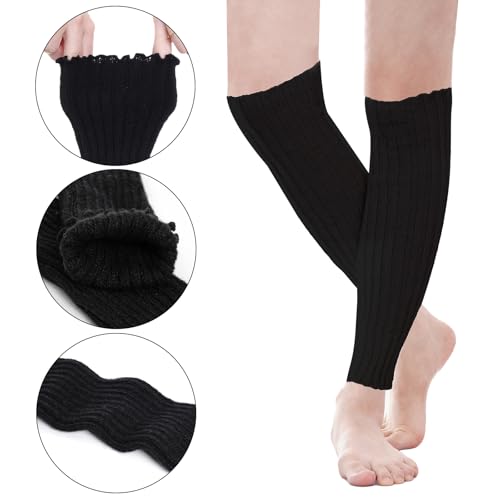 Womens Ribbed Leg Warmers Knitted Long Boot Ankle Heap Sock for Party Sports2