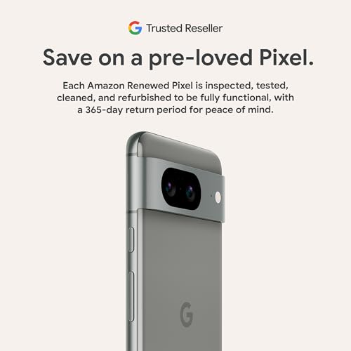 Image of Google Pixel 8 (Renewed Premium) - Unlocked Android Smartphone with Advanced Pixel Camera, 24-Hour Battery, and Powerful Security - Obsidian - 128 GB