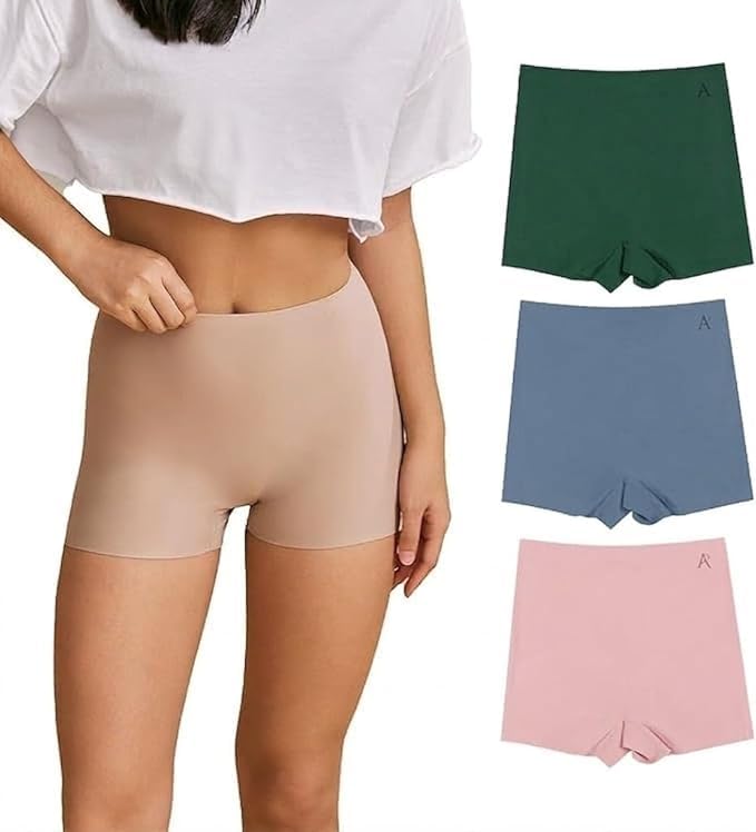 Women's Boyshort High Waist Boxers Seamless Stretchy Full Coverage Underwear for Ladies-image-26