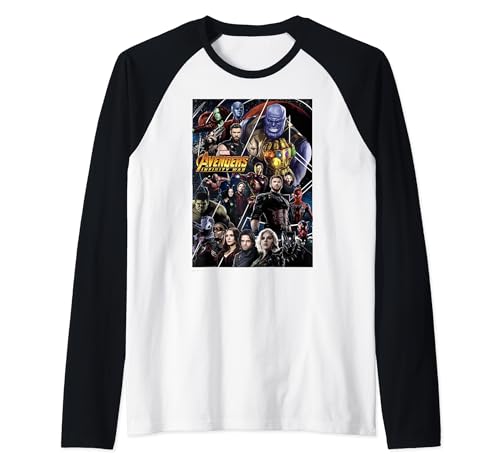 T-shirt Marvel Avengers Infinity War haut imprimé baseball raglan vêtement collector comics