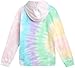Fila Girls Hoodies - Cozy Soft Cotton Blend Tie Dye Pullover Graphic Hoodies for Girls - Casual Fashion Kids Sweatshirts, Size 7-8, Multi Tie Dye