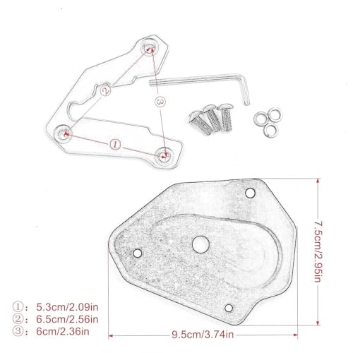 Élargisseur de support moto CNC - Augmentez la surface d'appui - 7