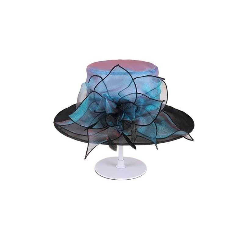 Chapeau de chapellerie anti-UV à grand rebord en organza léger