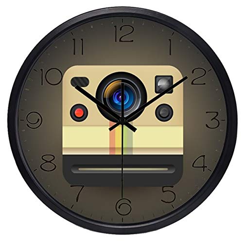 Interessante Wanduhr mit Sofortbildkamera 30x30cm