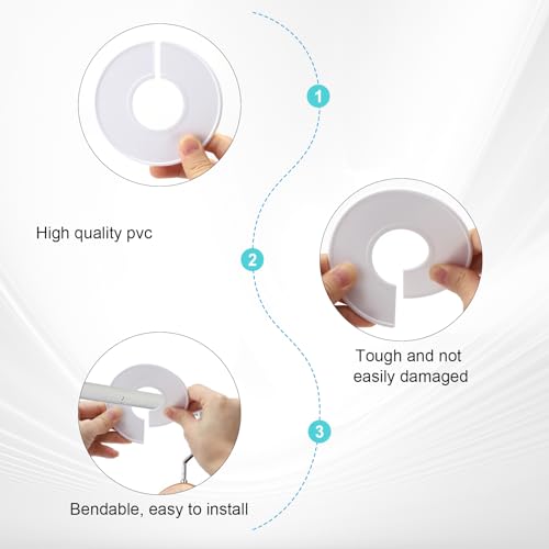 HENGBIRD 20 Stück KleiderstäNder GrößEn Teiler GrößEnreiter Runden GrößEntrenner Kleiderstange GrößEntrenner Baby Erwachsener für KleidungsgrößEn-Unterscheidung, BekleidungsgeschäFt Weiß Schwarz